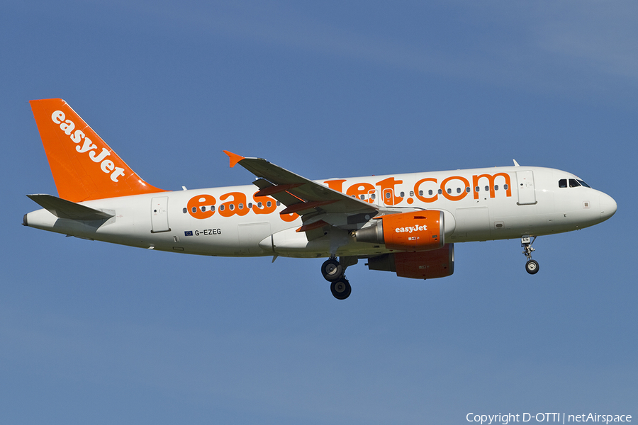 easyJet Airbus A319-111 (G-EZEG) | Photo 388962