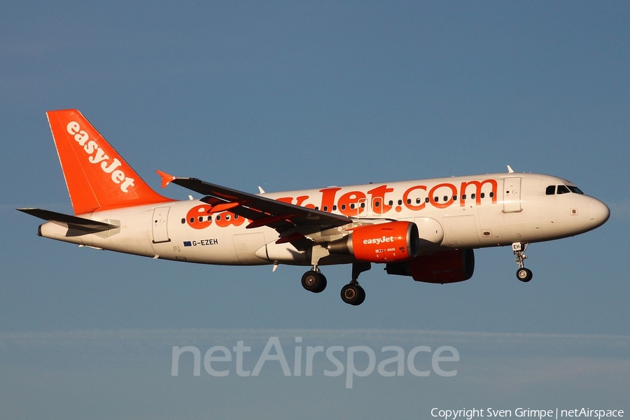 easyJet Airbus A319-111 (G-EZEH) | Photo 132698