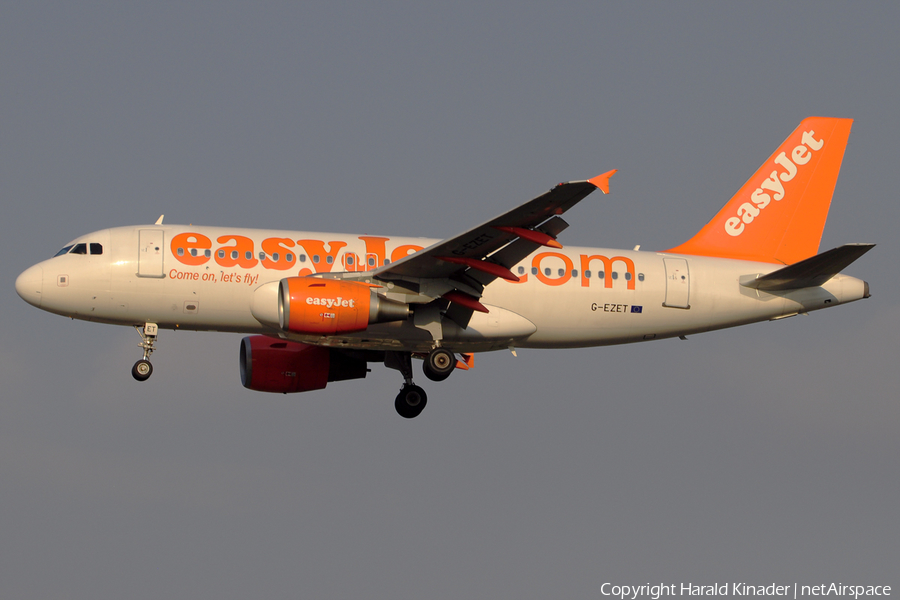 easyJet Airbus A319-111 (G-EZET) | Photo 311189