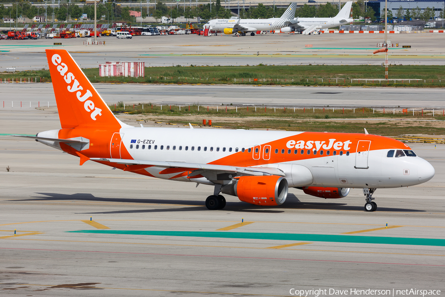 easyJet Airbus A319-111 (G-EZEV) | Photo 158004