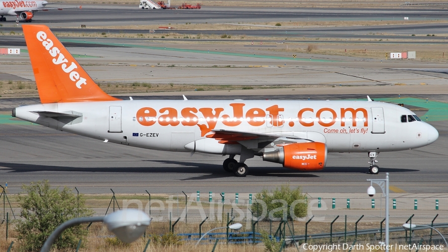 easyJet Airbus A319-111 (G-EZEV) | Photo 213271