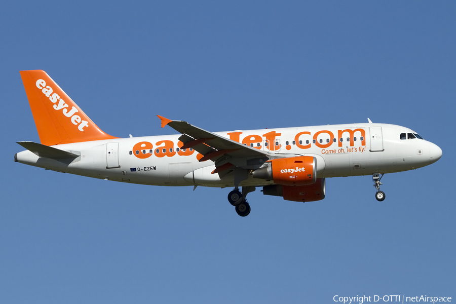 easyJet Airbus A319-111 (G-EZEW) | Photo 412764