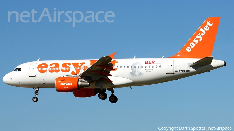 easyJet Airbus A319-111 (G-EZEZ) | Photo 143296