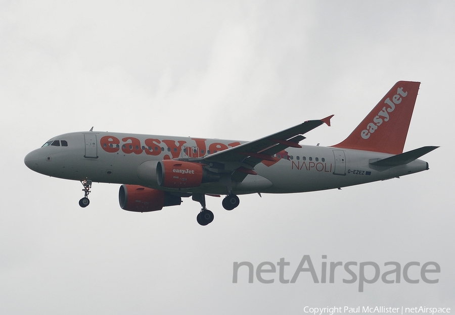 easyJet Airbus A319-111 (G-EZEZ) | Photo 117319