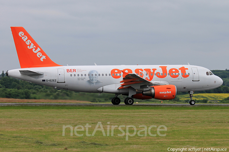 easyJet Airbus A319-111 (G-EZEZ) | Photo 241157