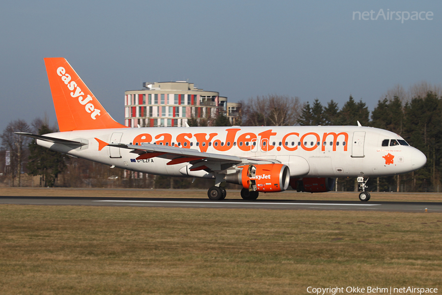 easyJet Airbus A319-111 (G-EZFA) | Photo 42439