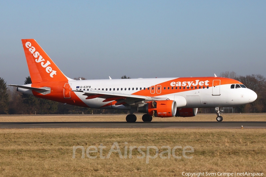 easyJet Airbus A319-111 (G-EZFB) | Photo 145293