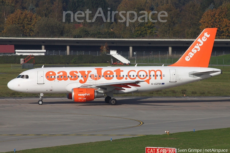 easyJet Airbus A319-111 (G-EZFB) | Photo 60547