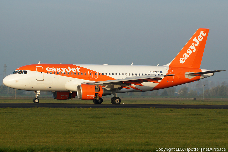 easyJet Airbus A319-111 (G-EZFD) | Photo 278204