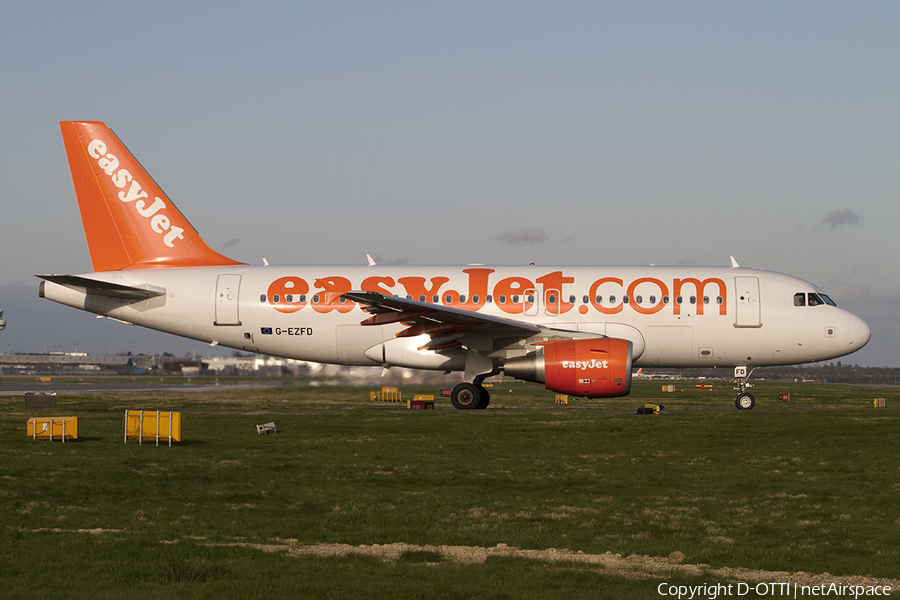 easyJet Airbus A319-111 (G-EZFD) | Photo 288219