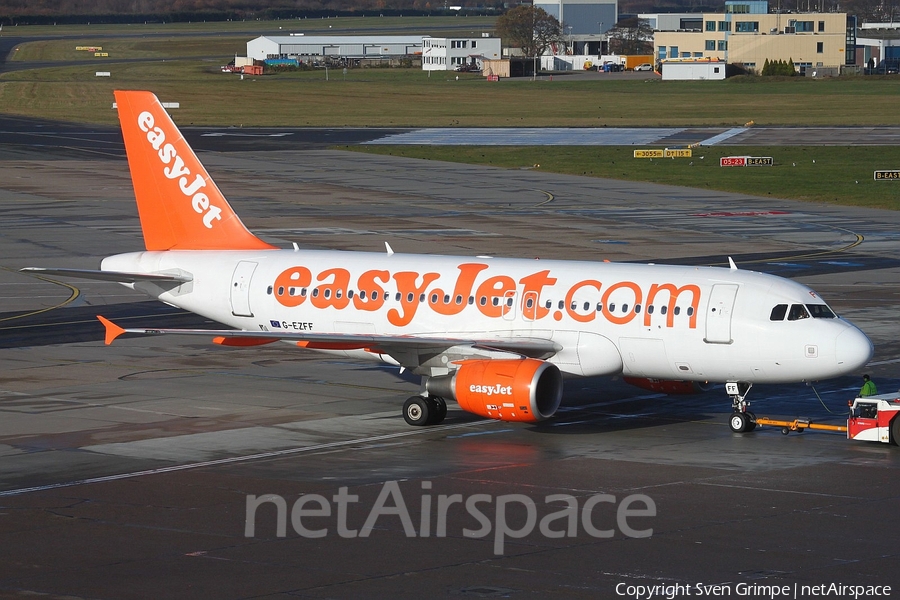 easyJet Airbus A319-111 (G-EZFF) | Photo 34915