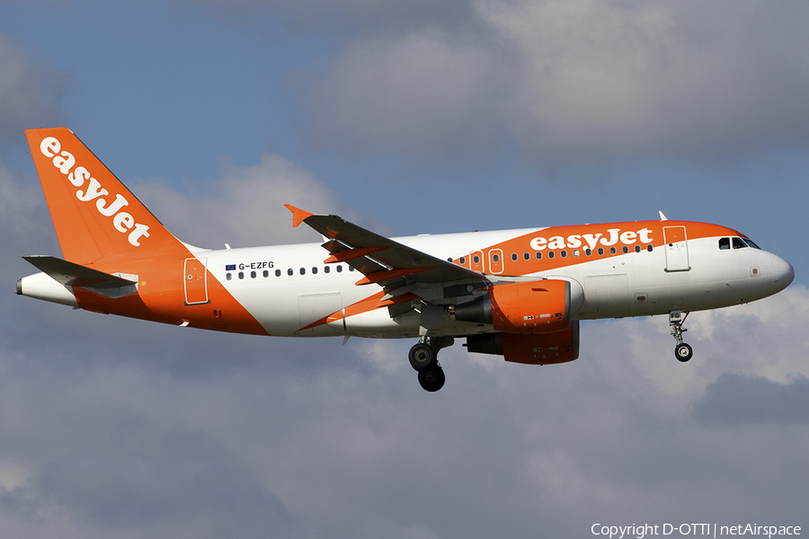 easyJet Airbus A319-111 (G-EZFG) | Photo 530041