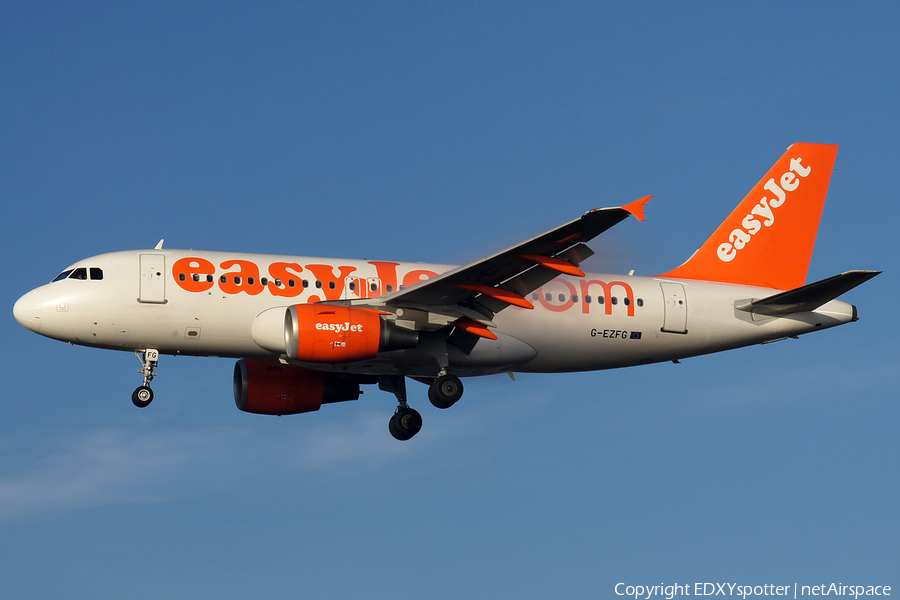 easyJet Airbus A319-111 (G-EZFG) | Photo 280216
