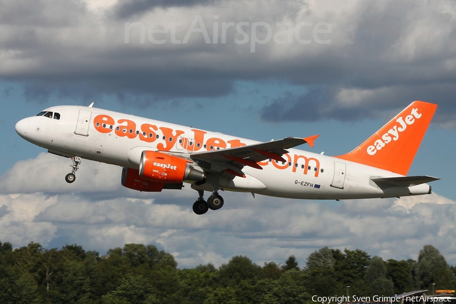 easyJet Airbus A319-111 (G-EZFH) | Photo 118335