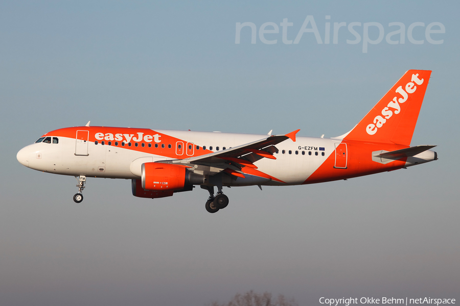 easyJet Airbus A319-111 (G-EZFM) | Photo 137488