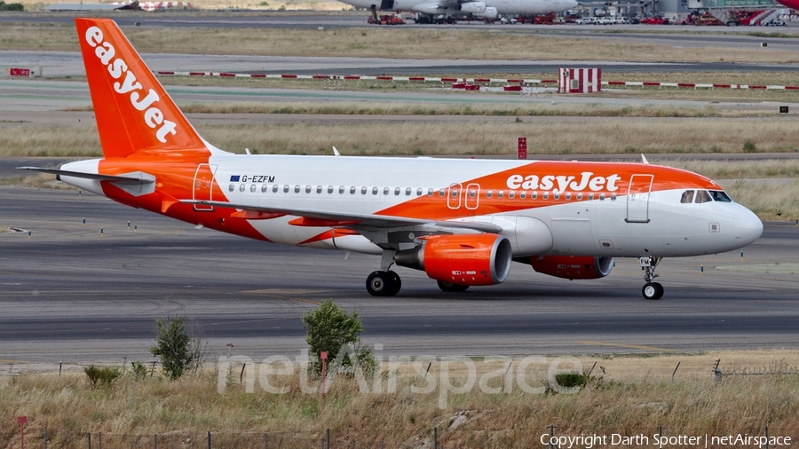 easyJet Airbus A319-111 (G-EZFM) | Photo 236153