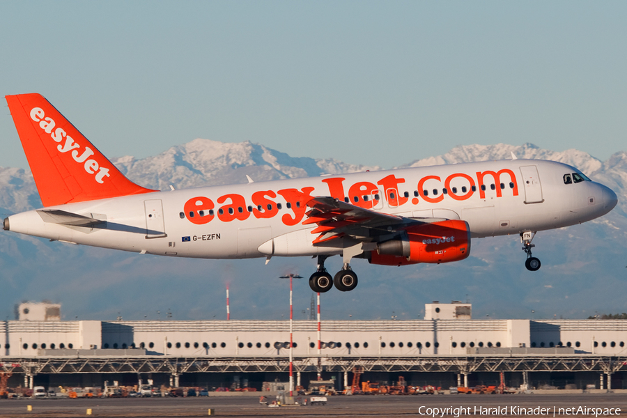 easyJet Airbus A319-111 (G-EZFN) | Photo 337864