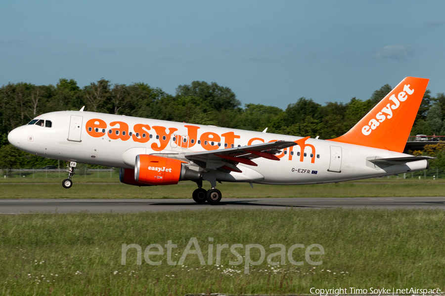 easyJet Airbus A319-111 (G-EZFR) | Photo 27150