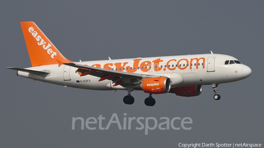 easyJet Airbus A319-111 (G-EZFS) | Photo 228092
