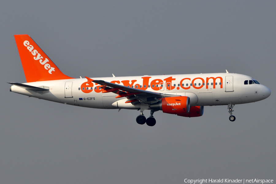easyJet Airbus A319-111 (G-EZFS) | Photo 308923