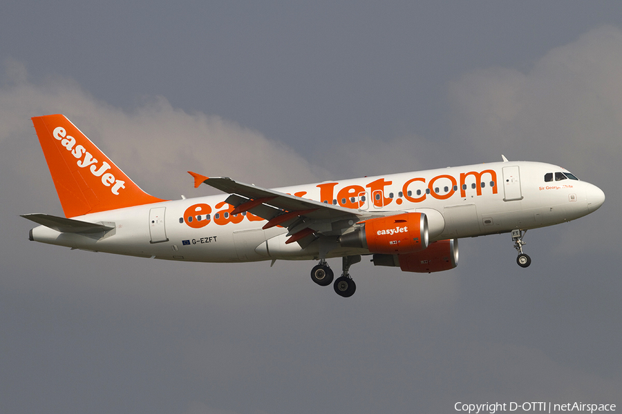 easyJet Airbus A319-111 (G-EZFT) | Photo 288616