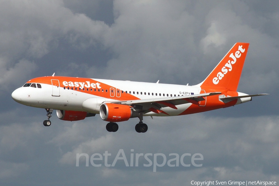 easyJet Airbus A319-111 (G-EZFV) | Photo 188793