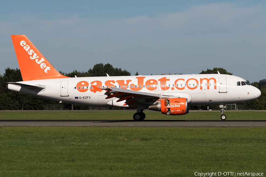 easyJet Airbus A319-111 (G-EZFV) | Photo 620245