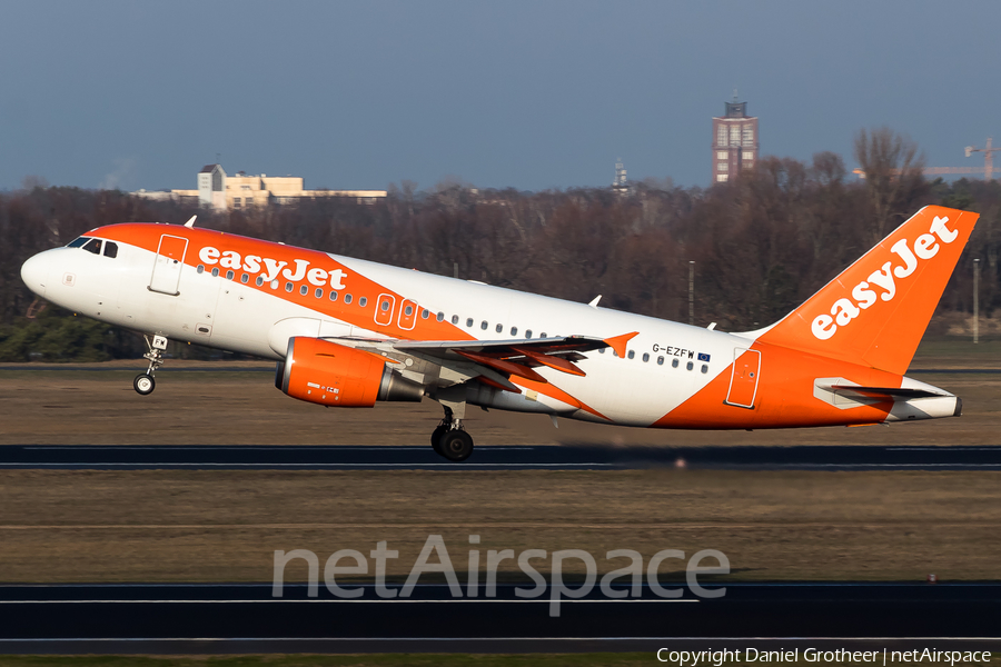 easyJet Airbus A319-111 (G-EZFW) | Photo 289849