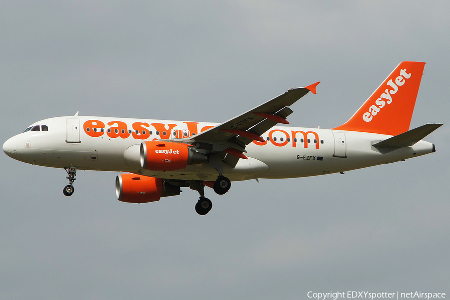 easyJet Airbus A319-111 (G-EZFX) | Photo 279945