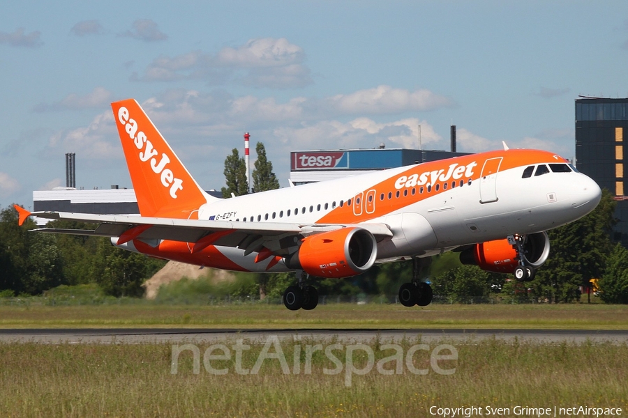 easyJet Airbus A319-111 (G-EZFY) | Photo 168588