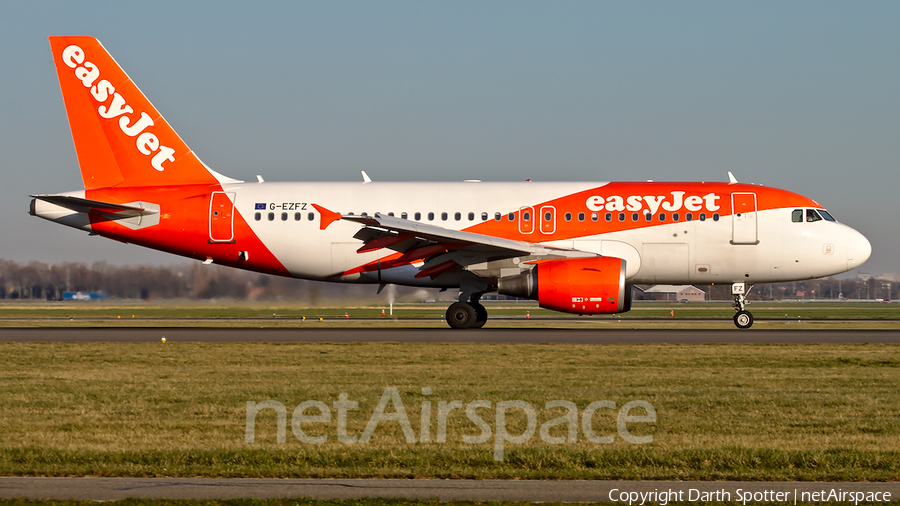easyJet Airbus A319-111 (G-EZFZ) | Photo 358410