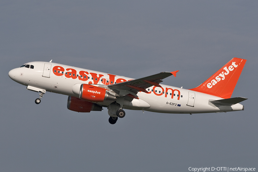 easyJet Airbus A319-111 (G-EZFZ) | Photo 321771