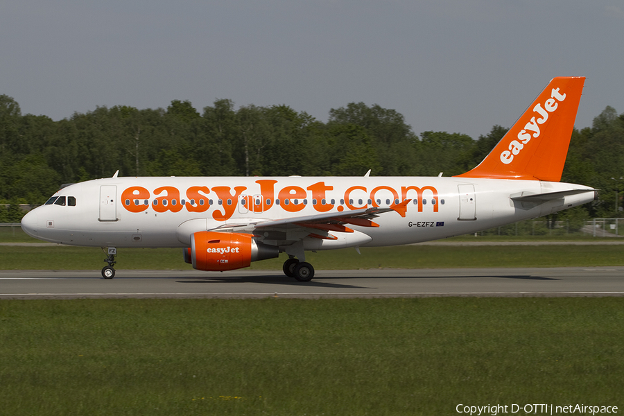 easyJet Airbus A319-111 (G-EZFZ) | Photo 383866