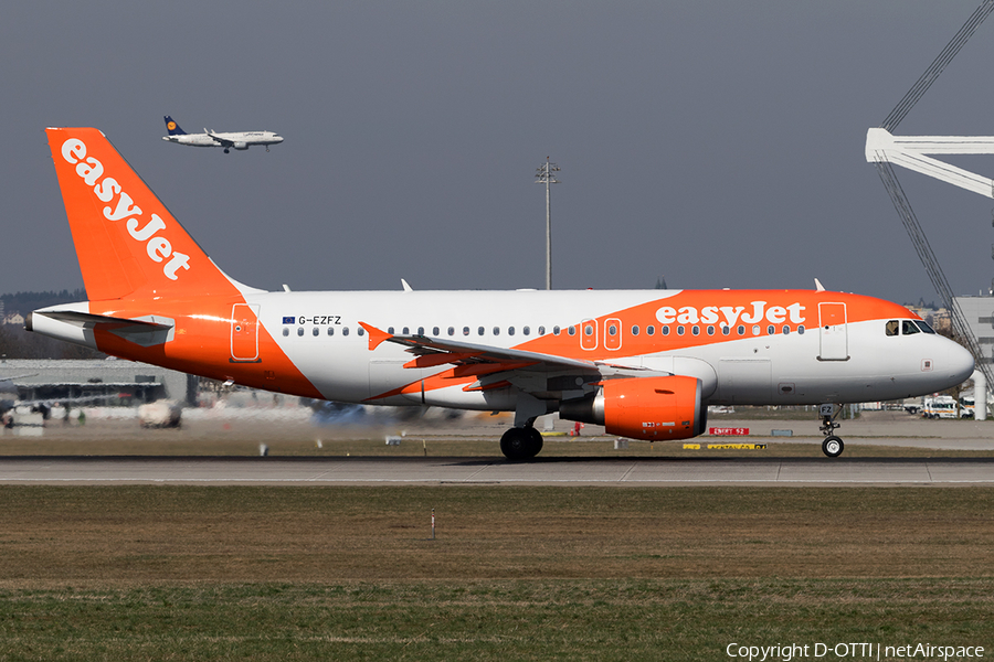 easyJet Airbus A319-111 (G-EZFZ) | Photo 152891