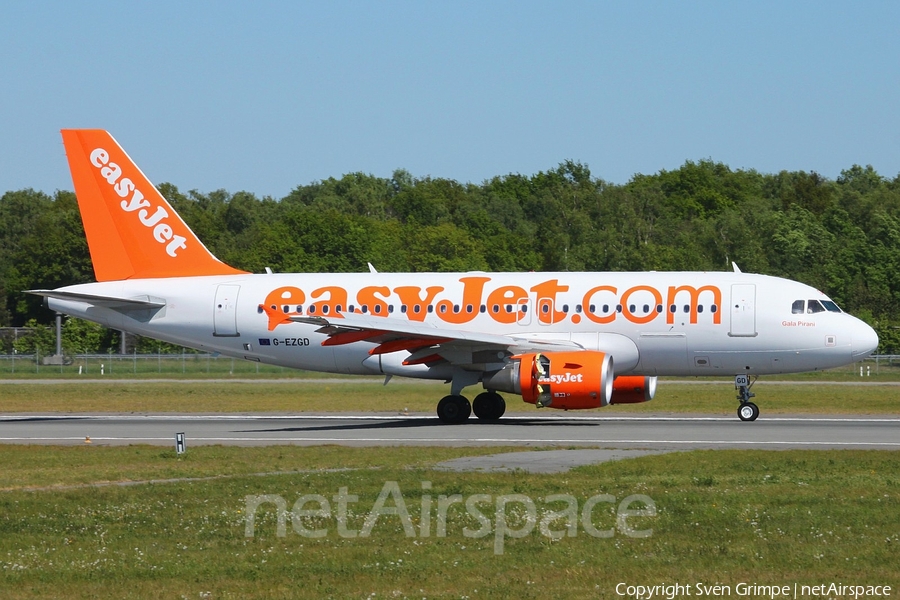 easyJet Airbus A319-111 (G-EZGD) | Photo 19697