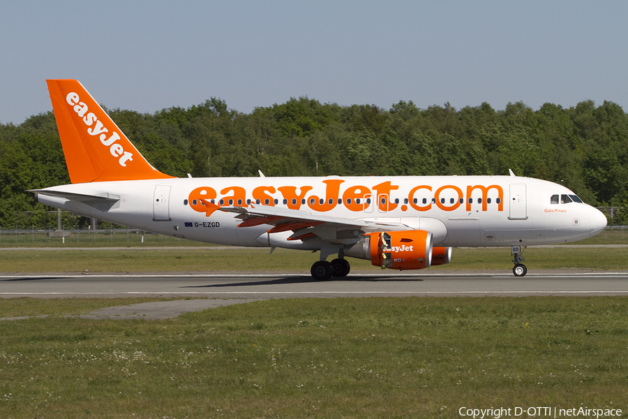 easyJet Airbus A319-111 (G-EZGD) | Photo 359019