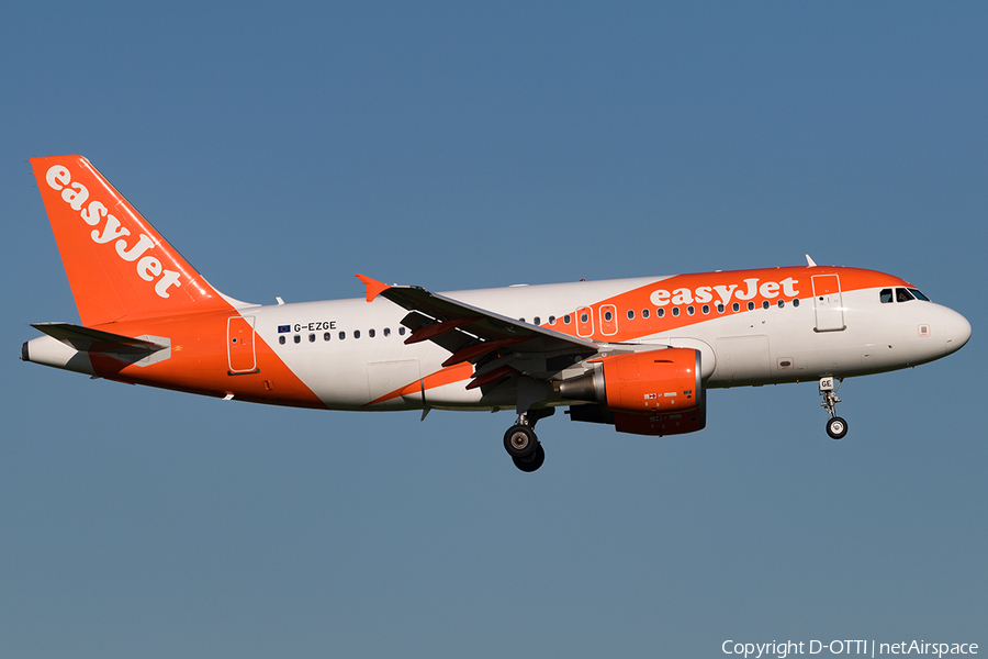 easyJet Airbus A319-111 (G-EZGE) | Photo 165715
