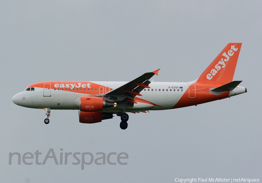 easyJet Airbus A319-111 (G-EZGF) | Photo 163865