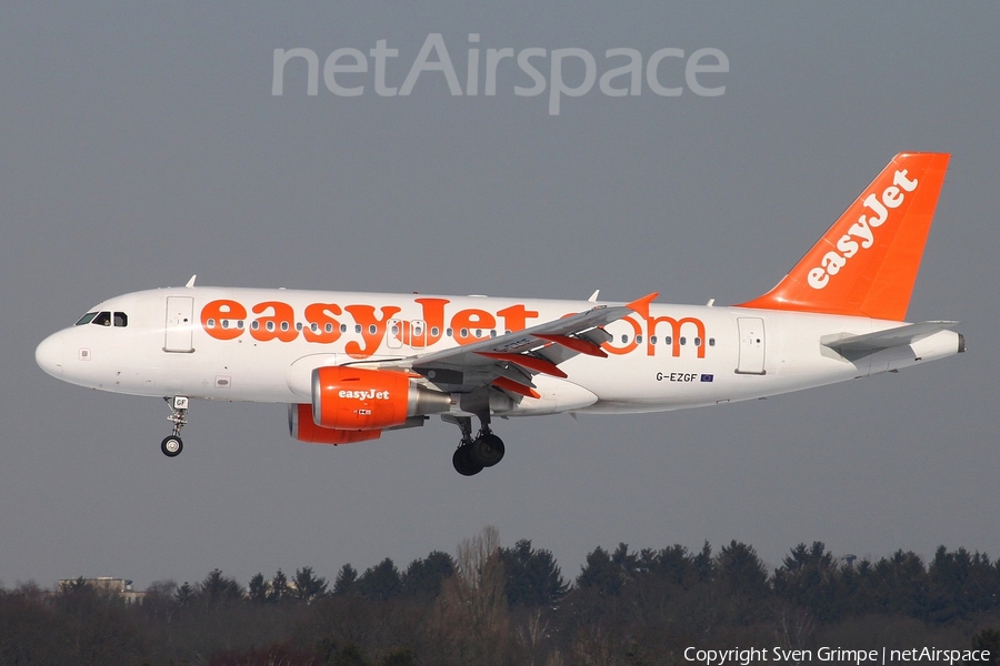 easyJet Airbus A319-111 (G-EZGF) | Photo 22158