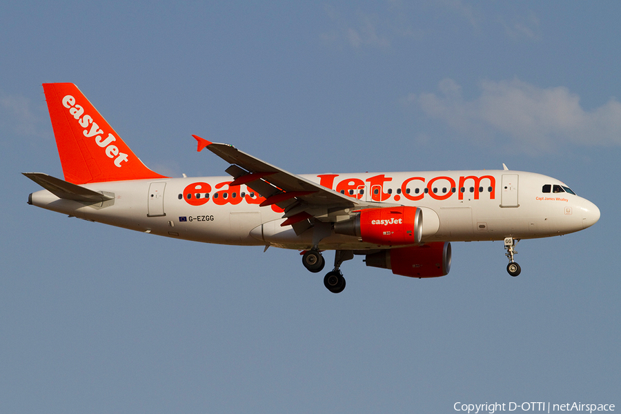 easyJet Airbus A319-111 (G-EZGG) | Photo 367402