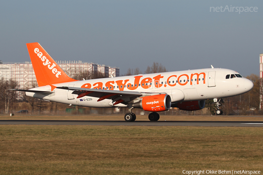 easyJet Airbus A319-111 (G-EZGI) | Photo 42441