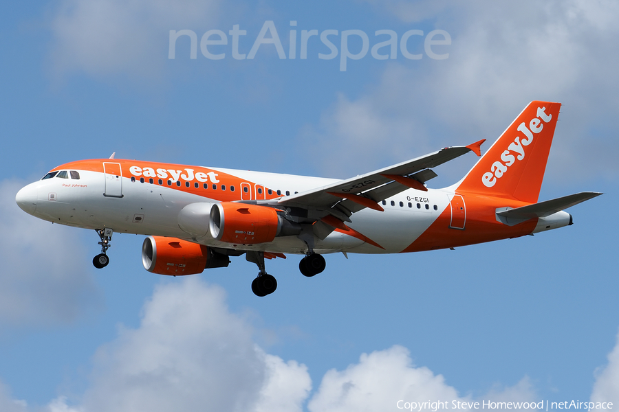 easyJet Airbus A319-111 (G-EZGI) | Photo 583689