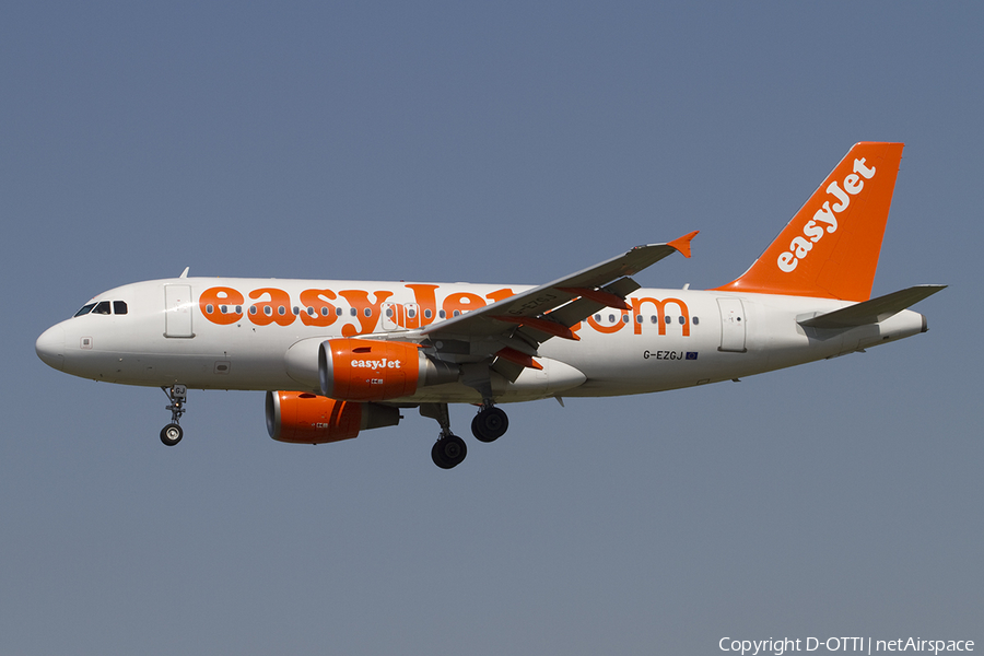 easyJet Airbus A319-111 (G-EZGJ) | Photo 384807
