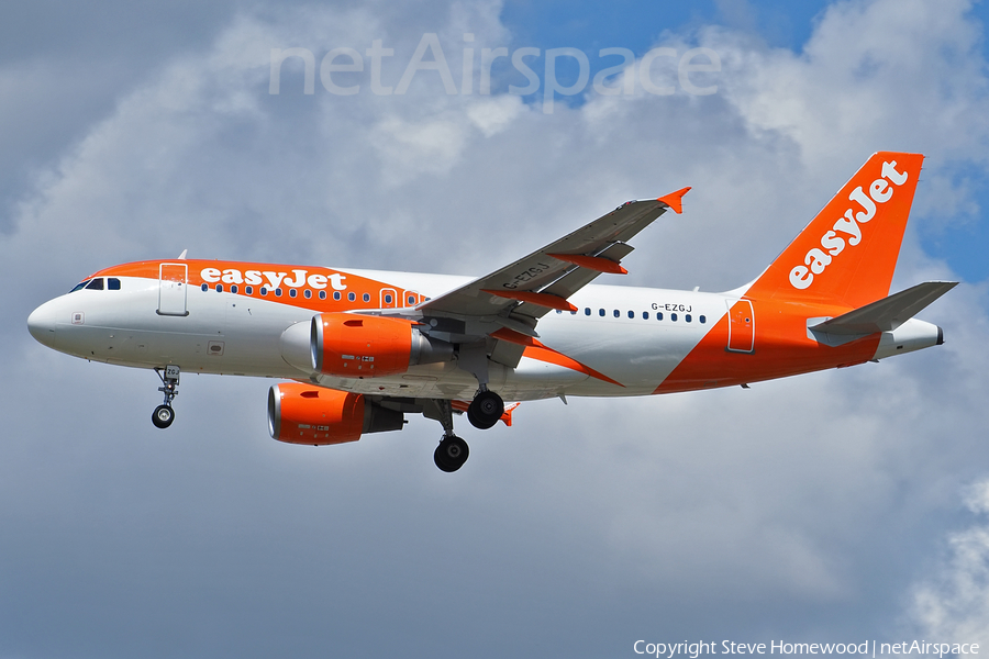 easyJet Airbus A319-111 (G-EZGJ) | Photo 583690