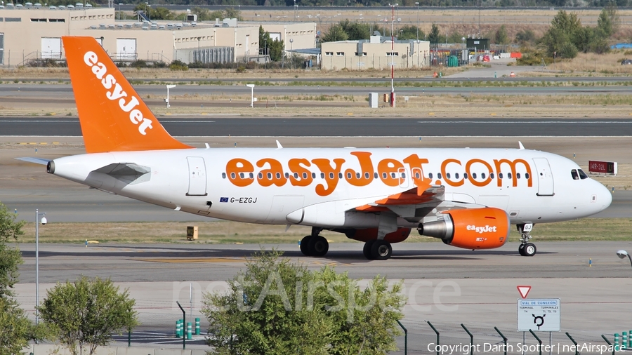 easyJet Airbus A319-111 (G-EZGJ) | Photo 213273