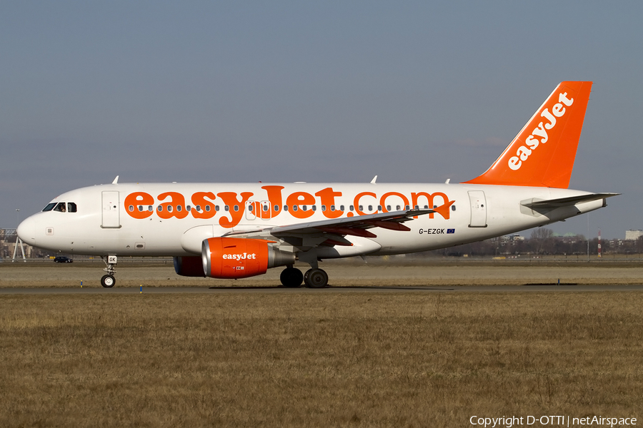 easyJet Airbus A319-111 (G-EZGK) | Photo 404795