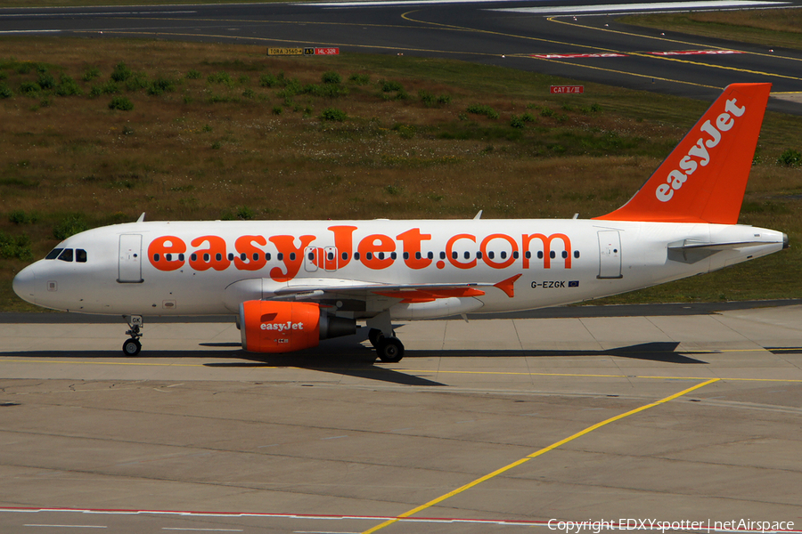 easyJet Airbus A319-111 (G-EZGK) | Photo 292259