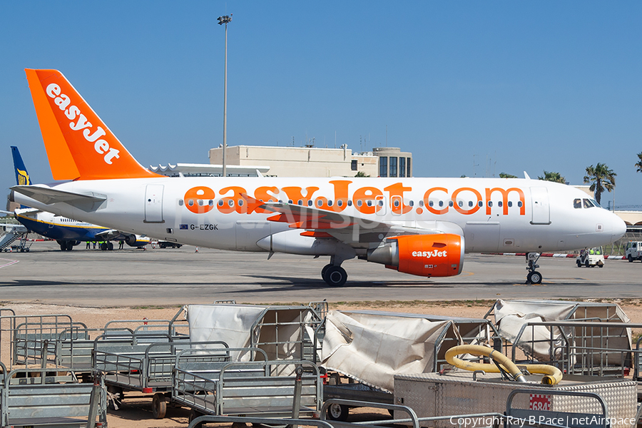 easyJet Airbus A319-111 (G-EZGK) | Photo 670558