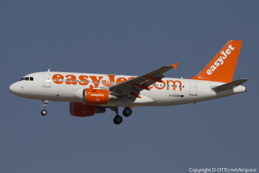 easyJet Airbus A319-111 (G-EZGM) | Photo 370552