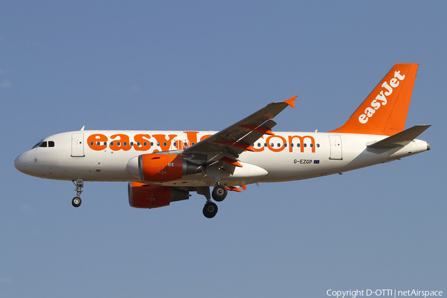 easyJet Airbus A319-111 (G-EZGP) | Photo 416122